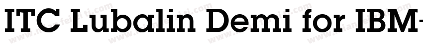 ITC Lubalin Demi for IBM字体转换